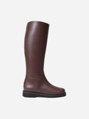 Ada Vegan Leather Knee High Boots | Brown