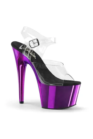 ADORE-708 Platform Sandal  | Clear Vinyl