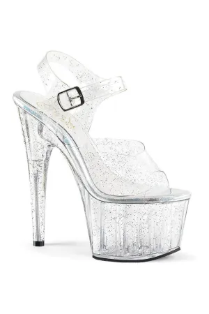 ADORE-708MMG Platform Sandal  | Clear Vinyl
