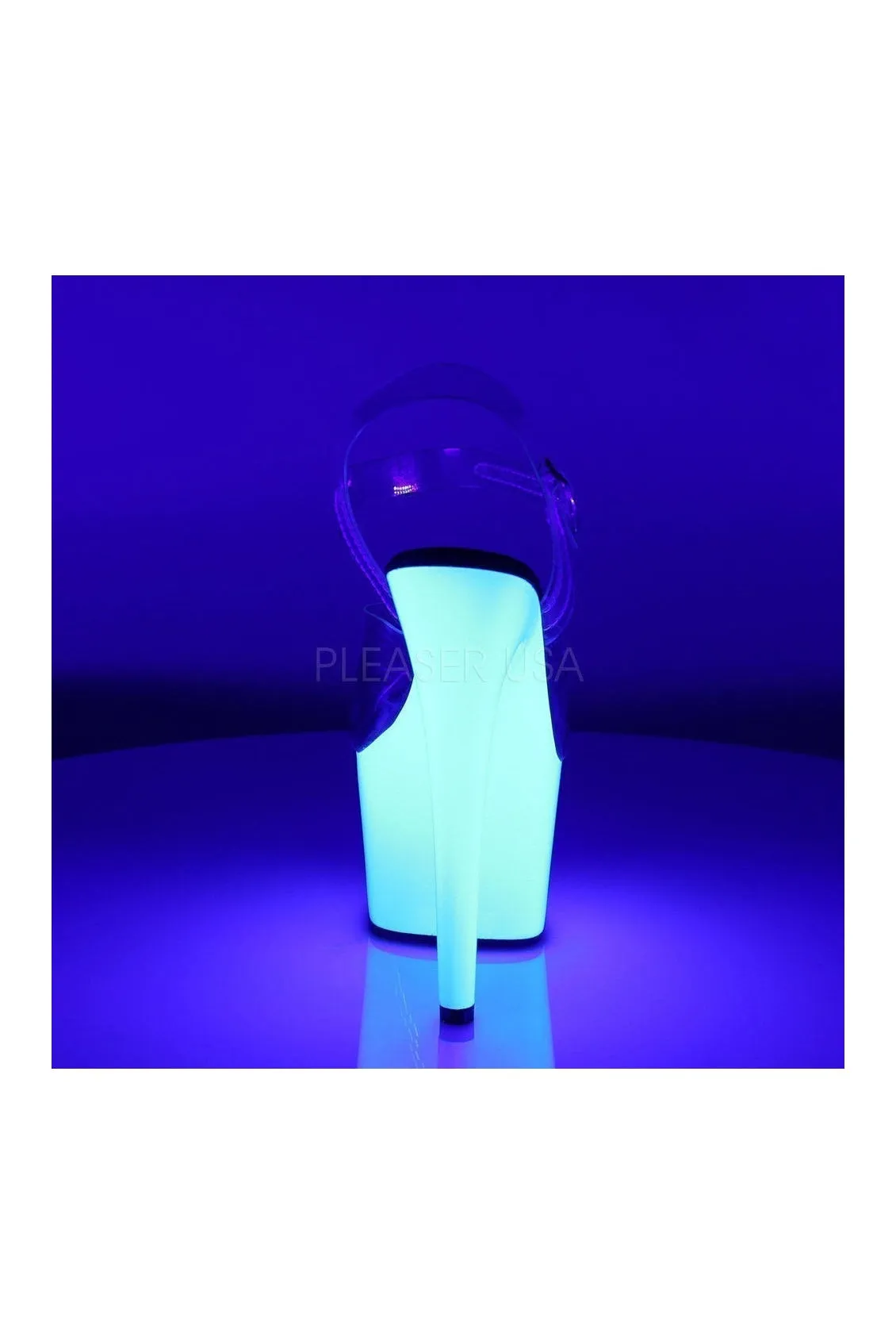 ADORE-708UV Platform Sandal  | Clear Vinyl