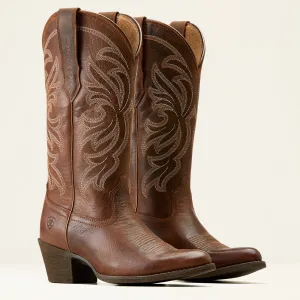 Ariat Ladies 10051051 Heritage J Toe Stretch Fit Brown Western Boot