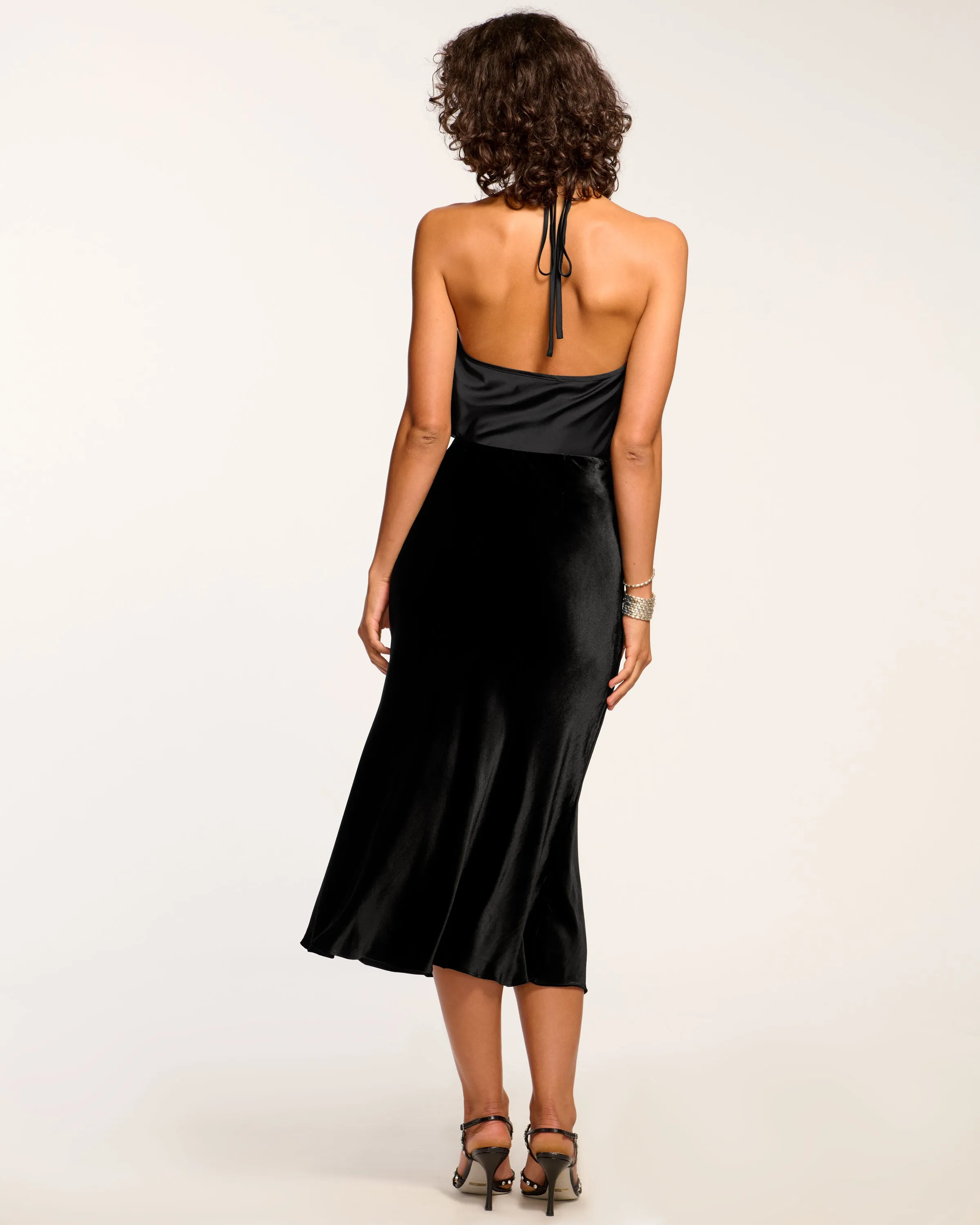 Arrius Velvet Slip Skirt