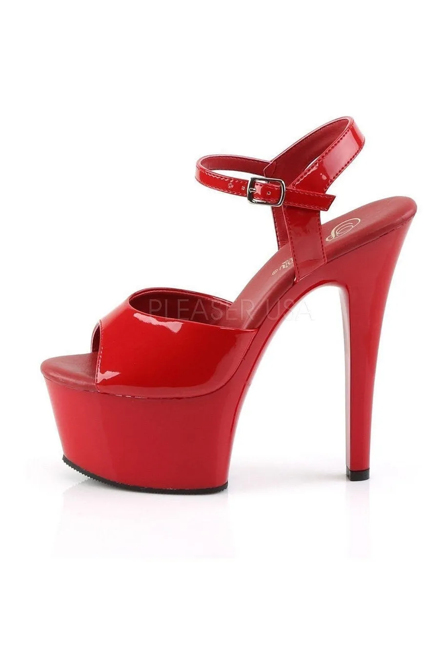 ASPIRE-609 Platform Sandal  | Red Patent