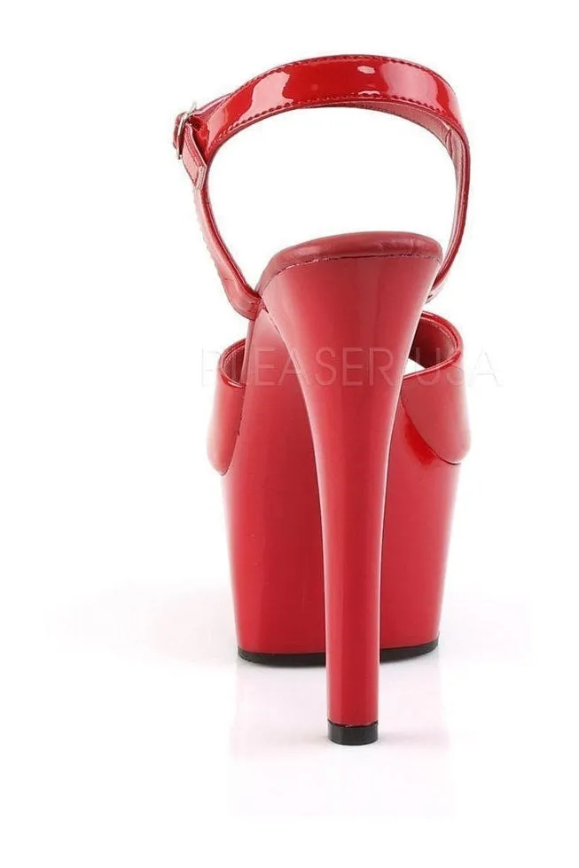 ASPIRE-609 Platform Sandal  | Red Patent