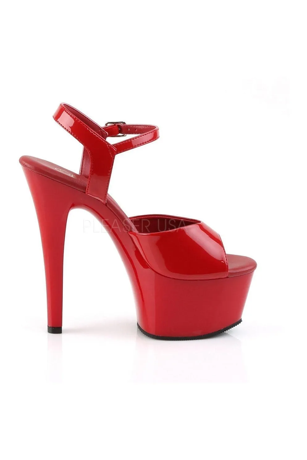 ASPIRE-609 Platform Sandal  | Red Patent