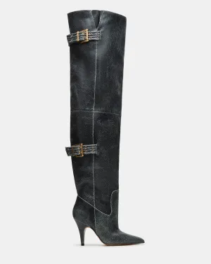 BADDIE BLACK DISTRESSED