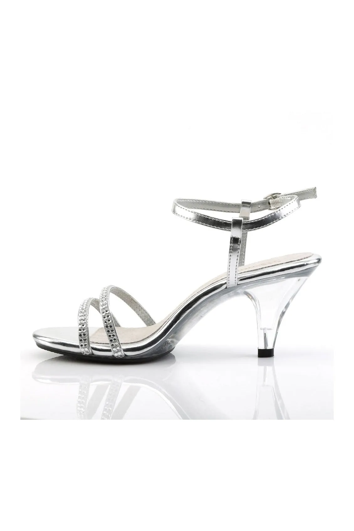 BELLE-316 Sandal | Clear Faux Leather