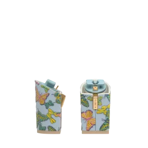 Block Heel Kit 4 Baby Blue Butterfly Embroidery
