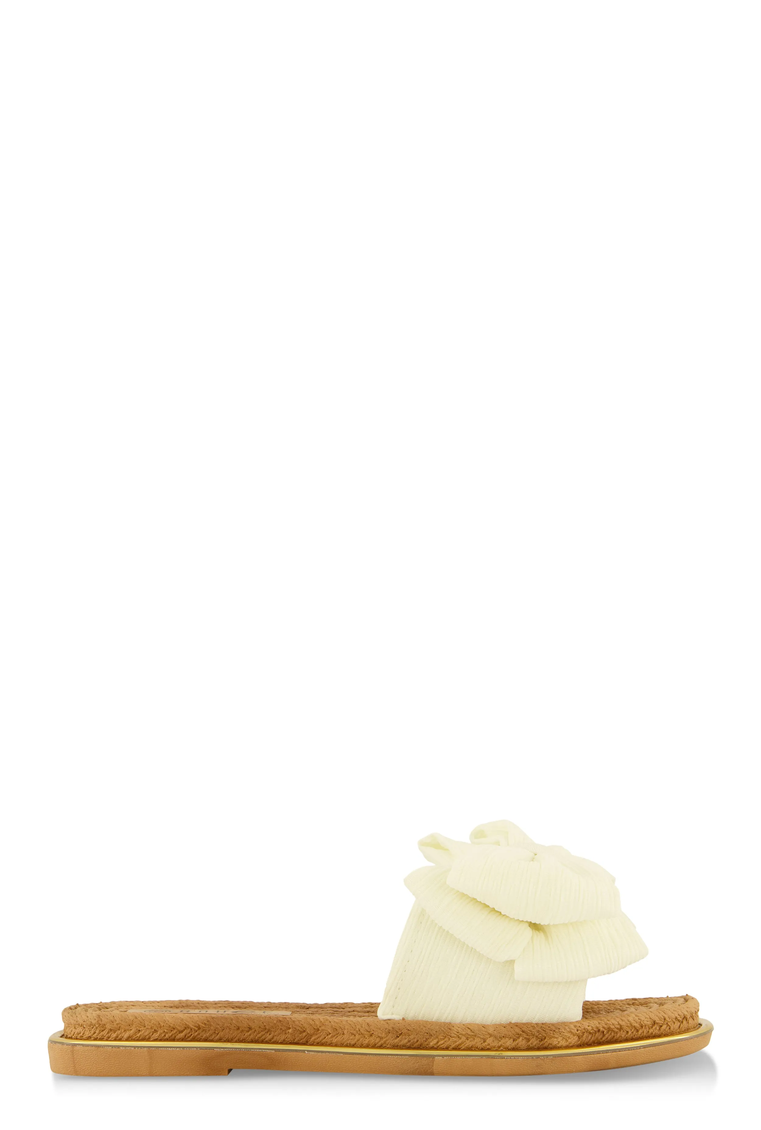 Bow Espadrille Slide Sandals