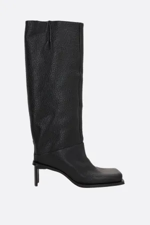 Brianna grainy leather boots