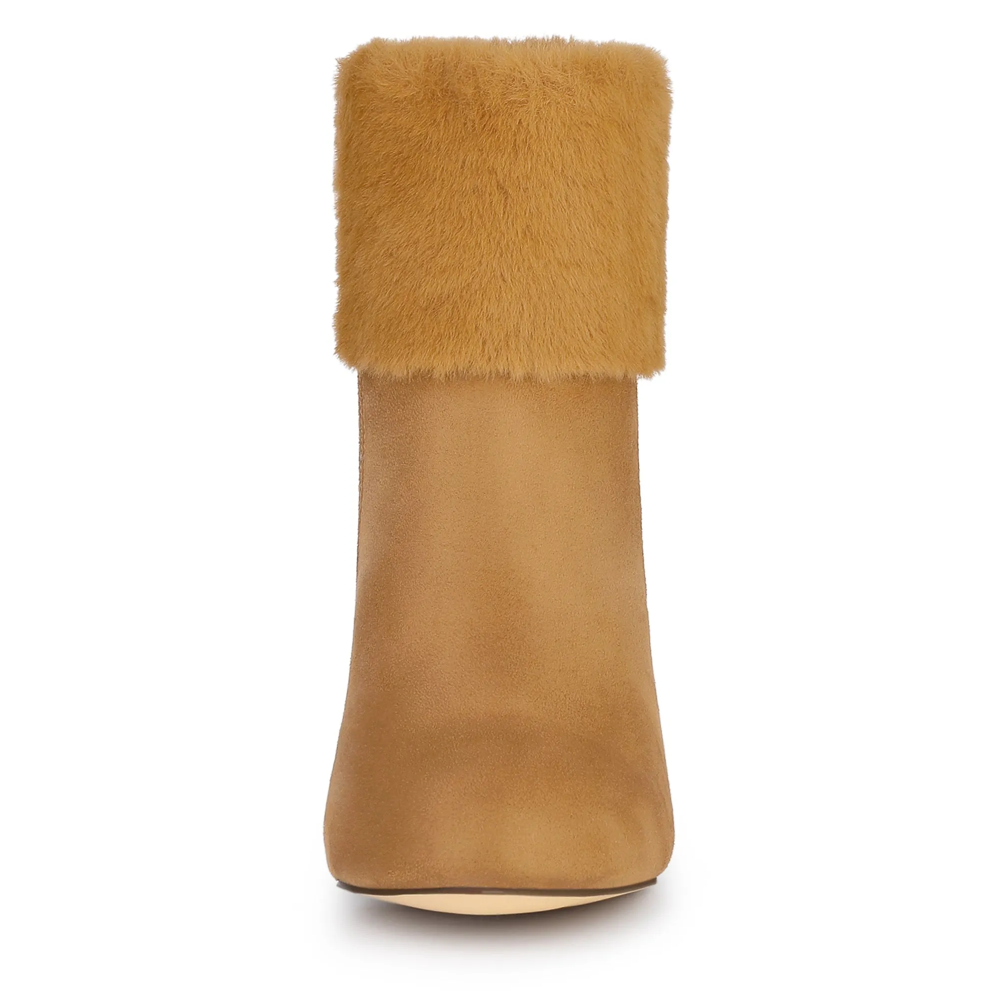 Christmas Faux Fur Chunky Heel Ankle Boots