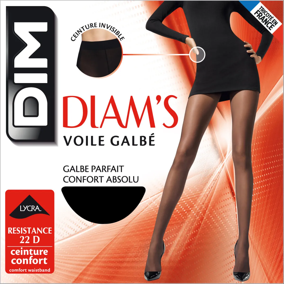 Collant noir Diam's Voile Galbé 22D