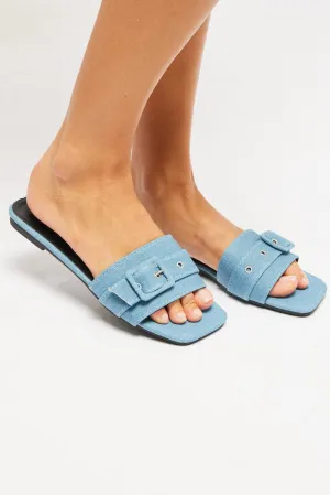 Denim Flat Sandals