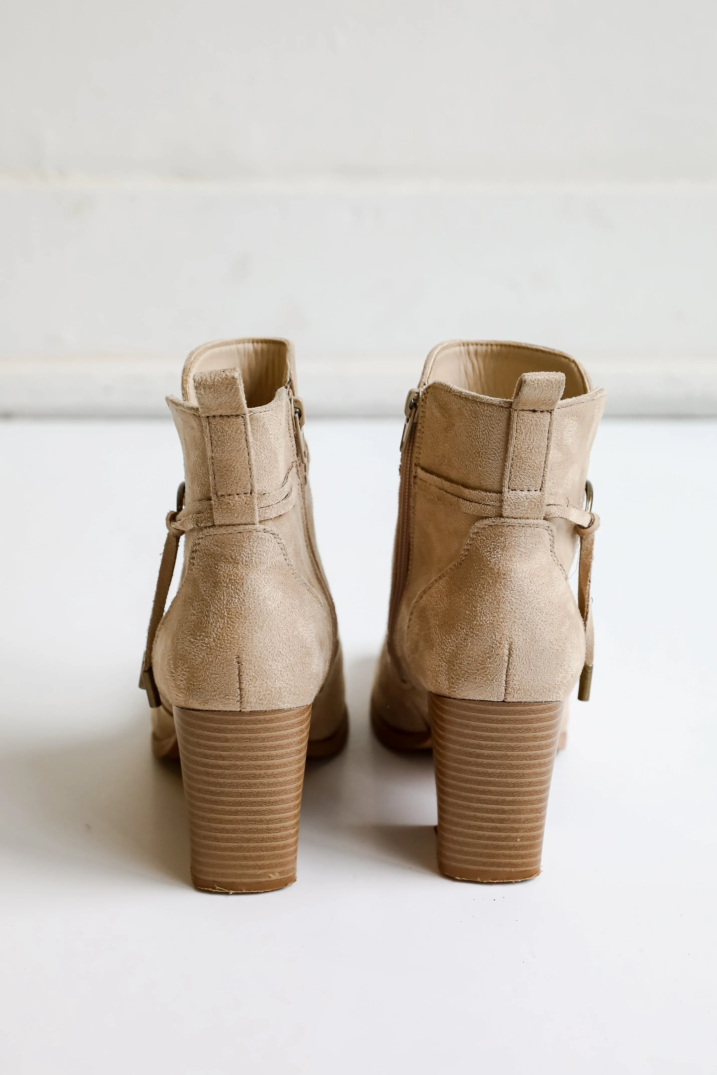 FINAL SALE - In Your Sights Tan Suede Booties