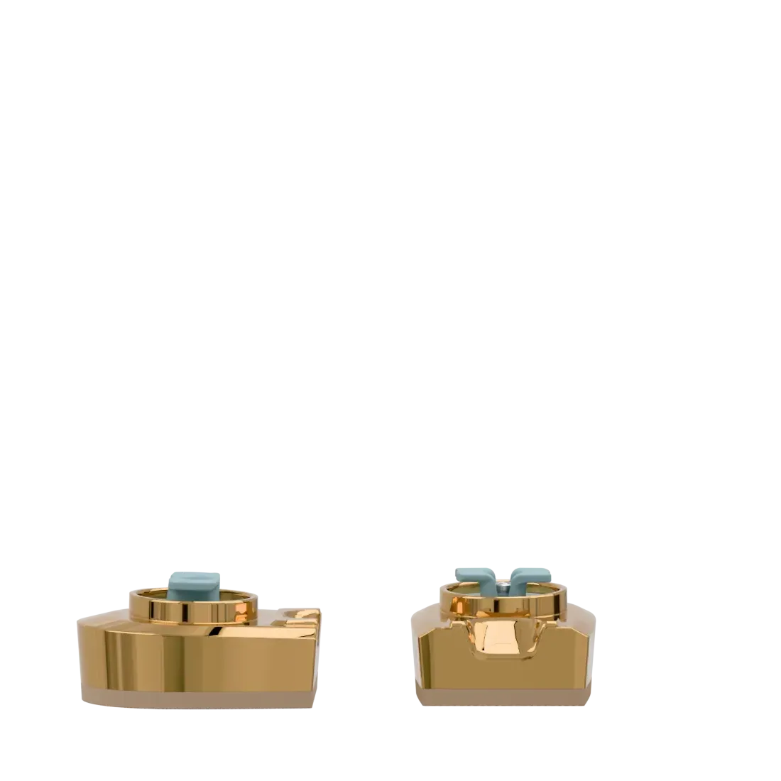 Flare Block Heel Kit 1.5 Gold Metallic