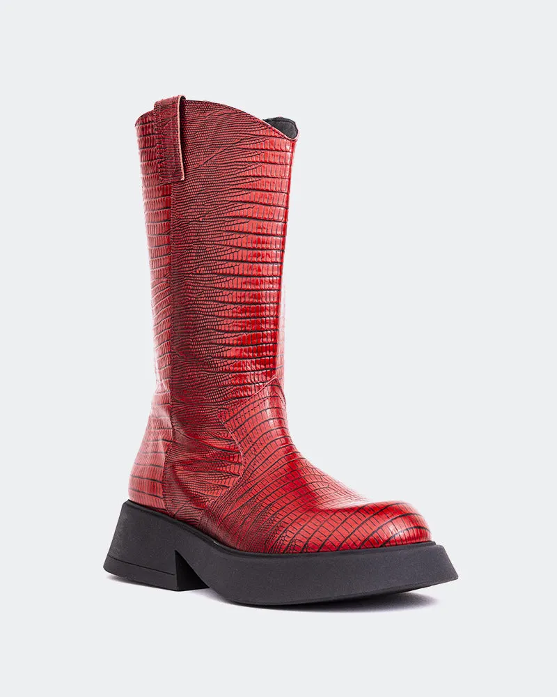 Gaulle Red Leather