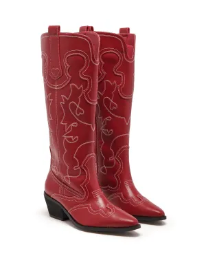 Malvin Cowboy Boot Cherry Smooth