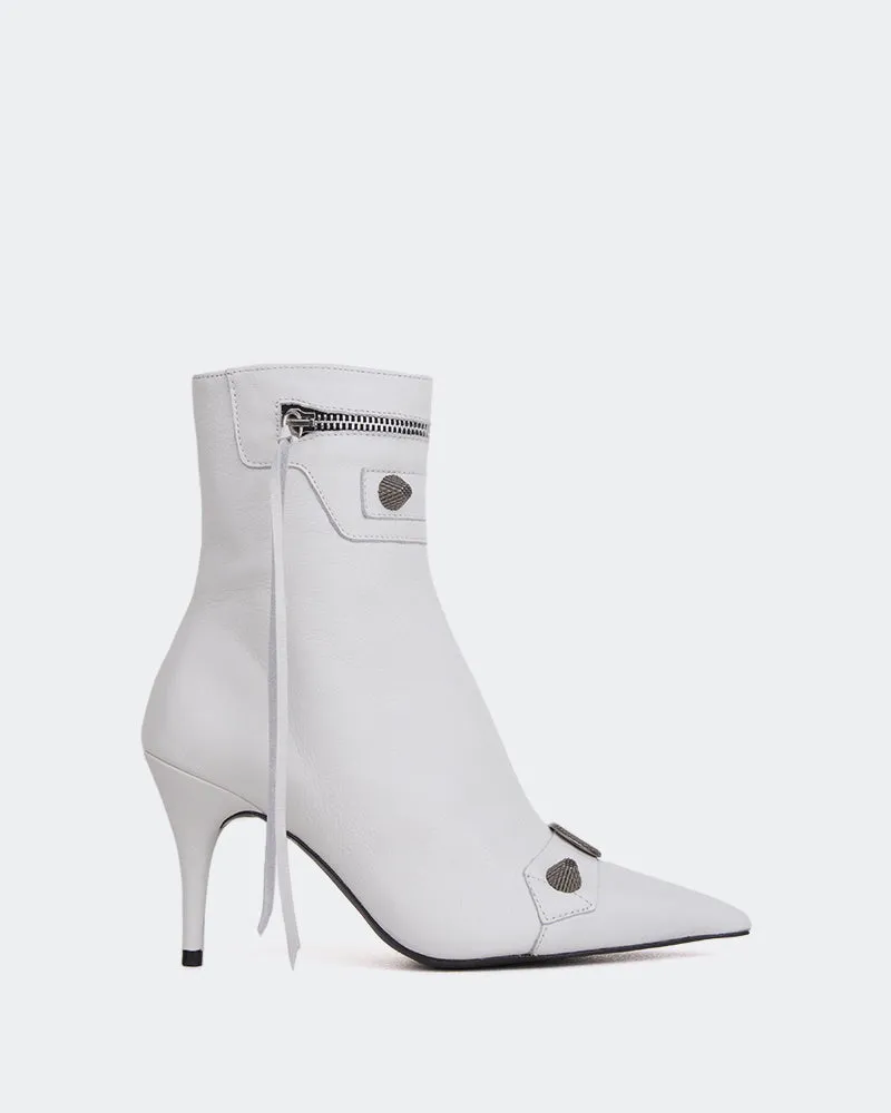 Minaj White Leather