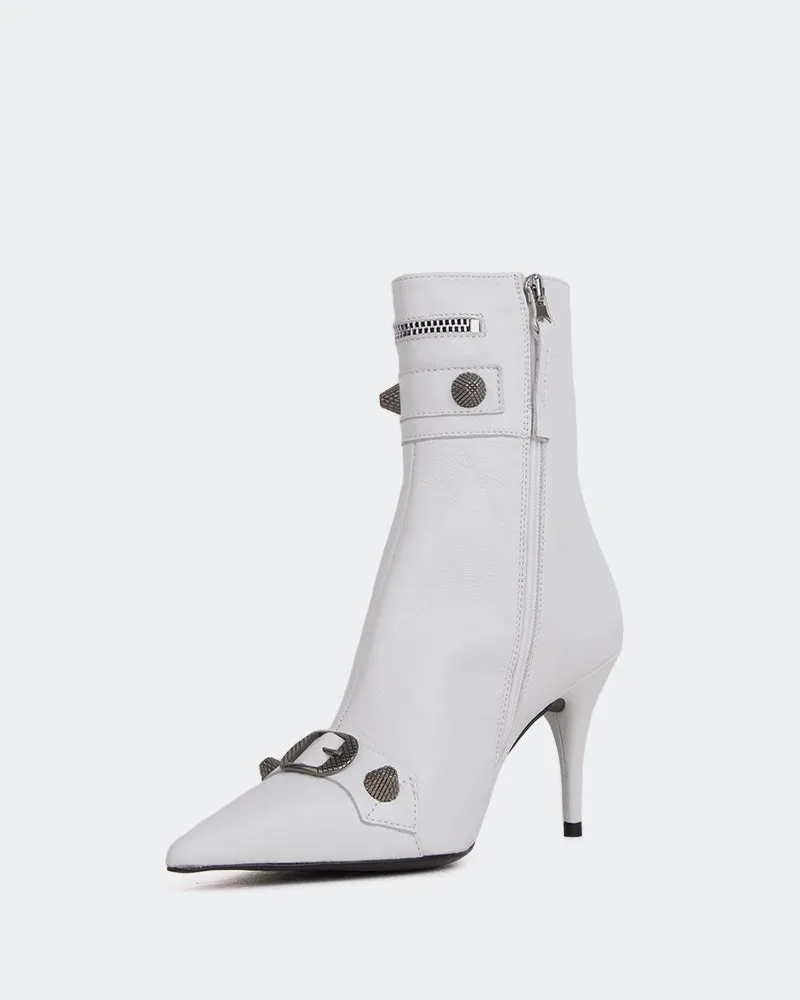 Minaj White Leather