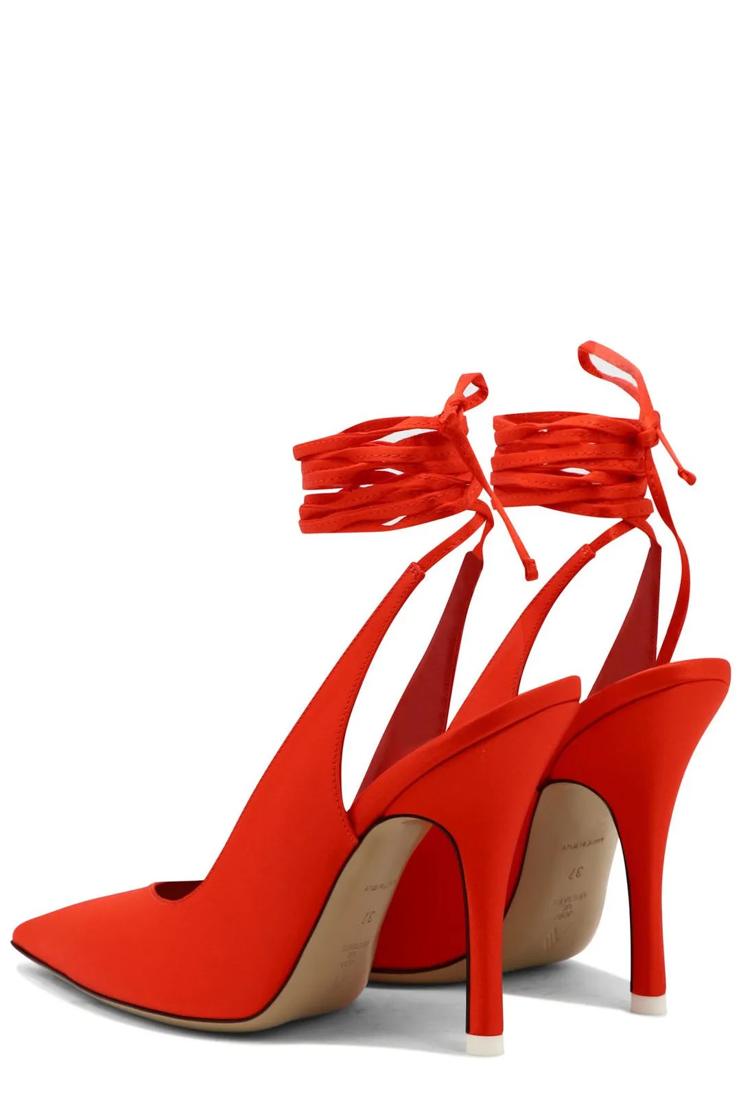 The Attico Venus Wrap-Tie Ankle Slingback Pumps