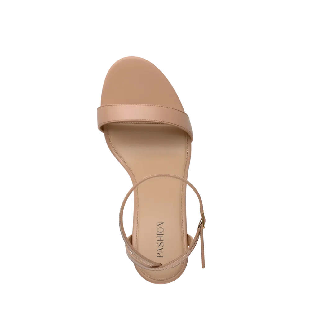 The Brenna - Latte Leather 4 Block