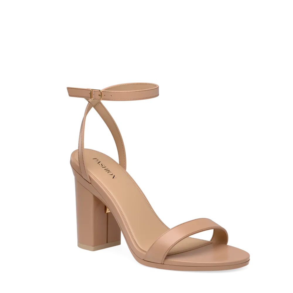 The Brenna - Latte Leather 4 Block