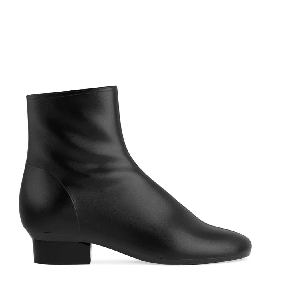 The Josie Bootie - Coal Stretch Leather