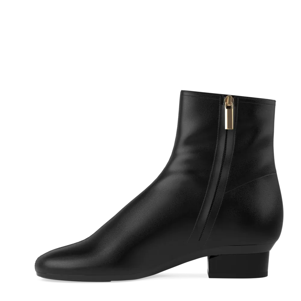 The Josie Bootie - Coal Stretch Leather
