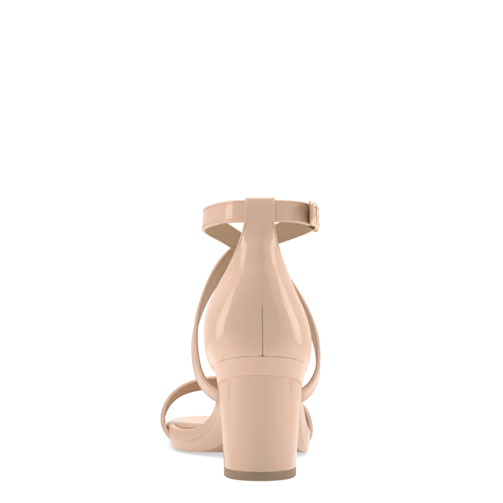 The Sandal - Sand Patent   Block Heel Kit 3 Sand - FINAL SALE