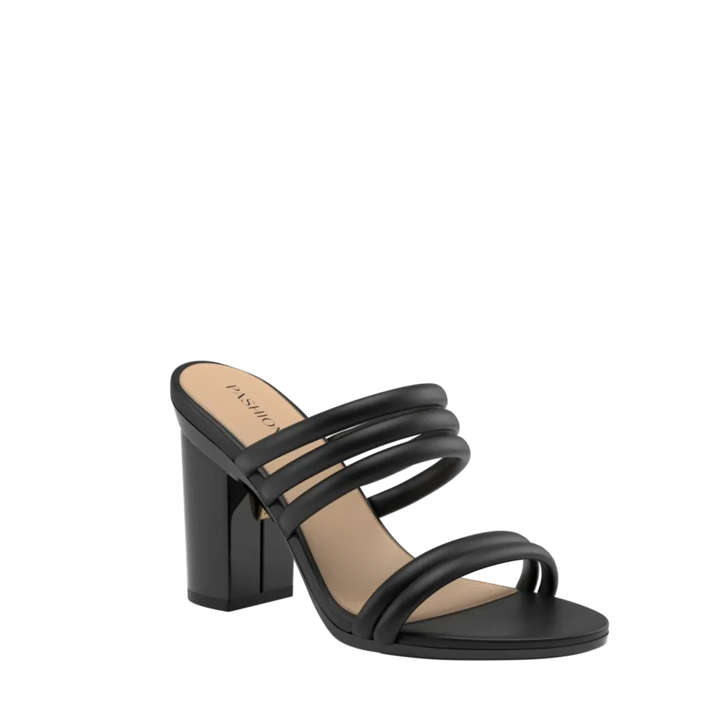 The Slide - Coal Vegan Leather Rope 4 Block - FINAL SALE