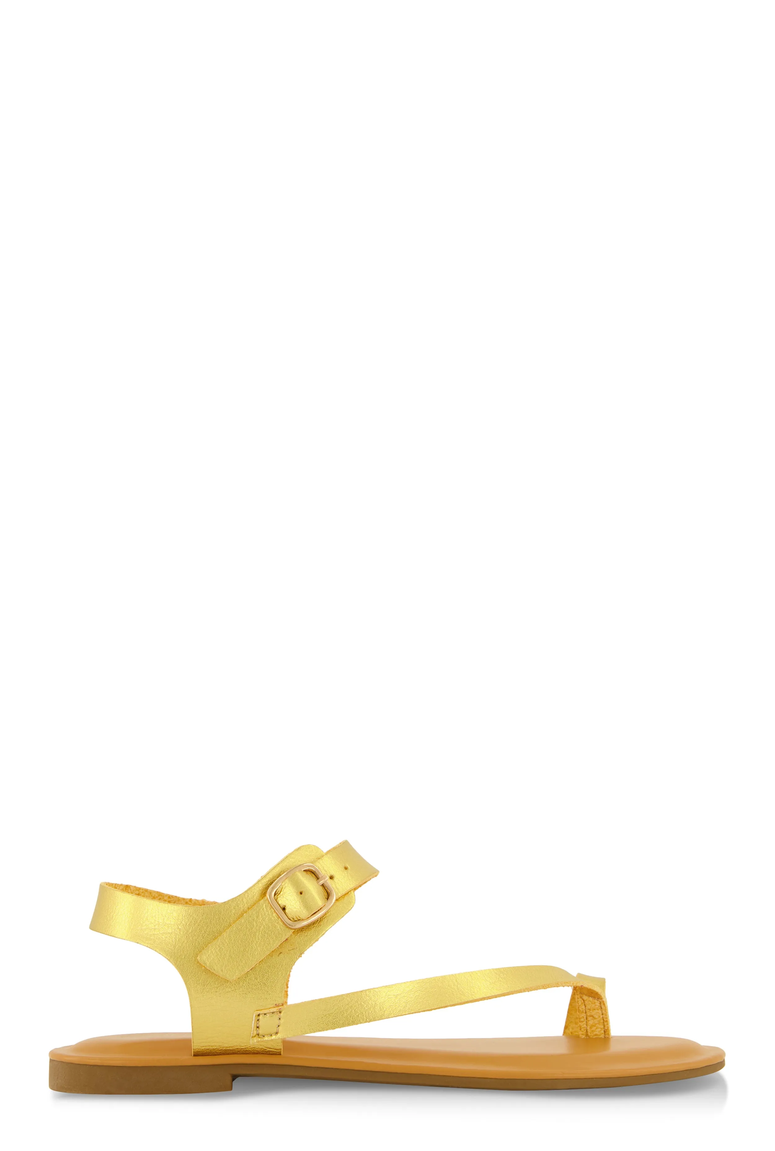 Toe Loop Asymmetrical Ankle Strap Sandals