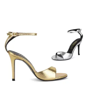 *UK size 2 - NEW BALLAN - gold , 10cm heels