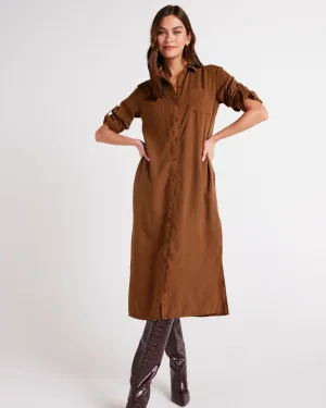 Western Yoke Duster Dress - Twilight Gold