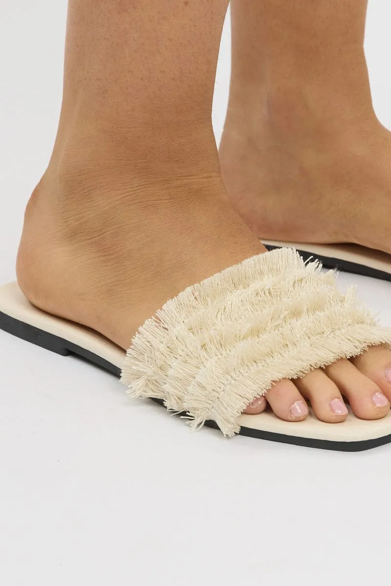 White Flat Sandals